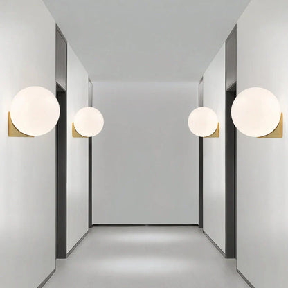 Nordic minimalist wall lamp with adjustable double heads in black finish mounted on white wall