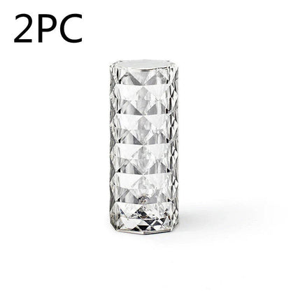 Elegant crystal desk lamp with adjustable LED lighting and touch-sensitive controls for a customizable, soothing ambiance