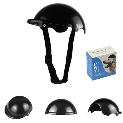 Small S size plastic pet motorcycle helmet for dogs in four colour options