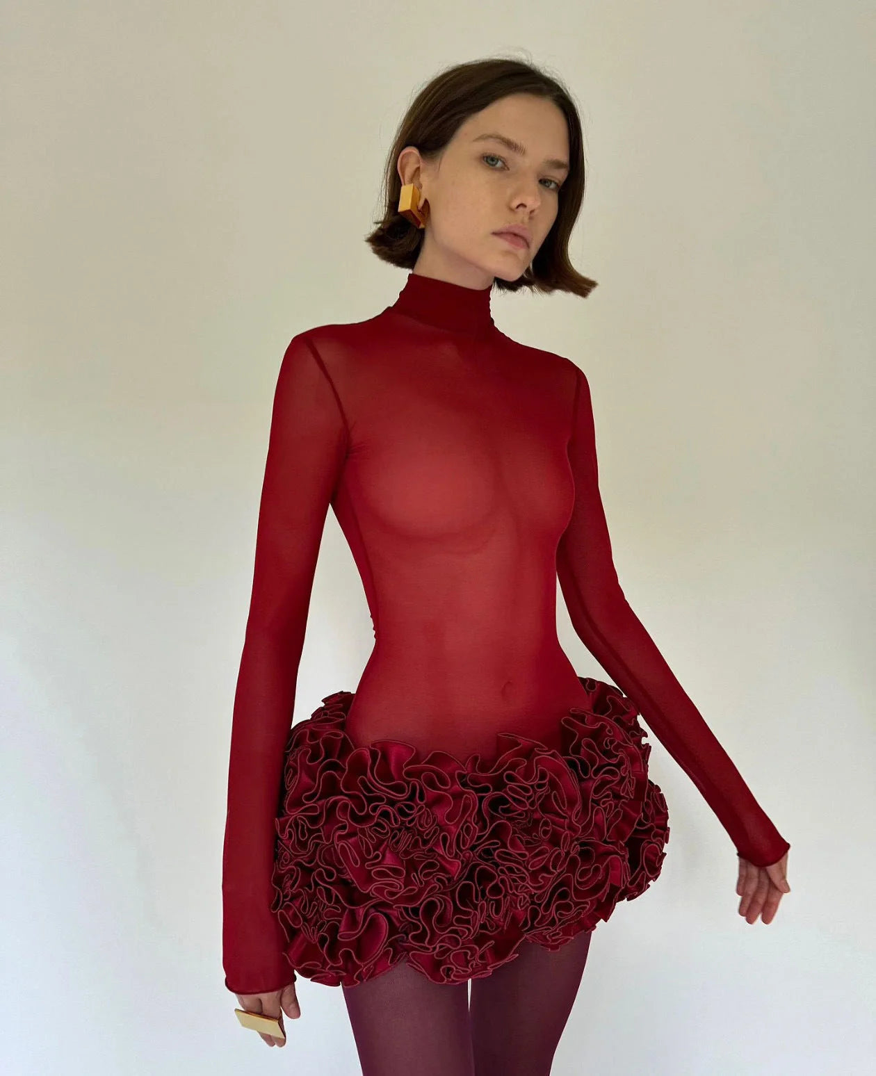 Women's adjustable strapless tube top and mini skirt party dress set in various colors