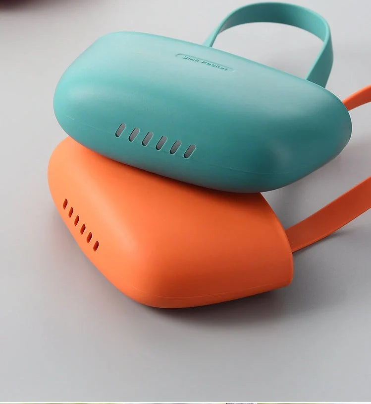 Free punch sink drain bag faucet sponge rack in TPR material for kitchen organization