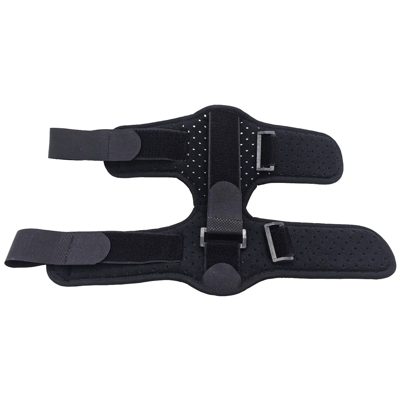 Adjustable dorsal night splint for plantar fasciitis and foot drop relief in black