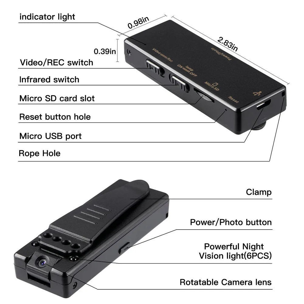Black 1080p HD DV camera with a rotating lens on a stand.