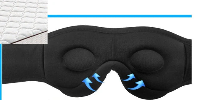 3D Bluetooth Sleep Headphones Eyemask with ultra-thin stereo speakers and space memory foam