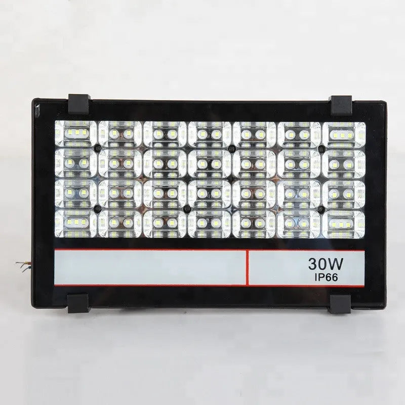 Black Angel Eyes 30W LED projection light with aluminium alloy housing for outdoor stadium and park lighting.