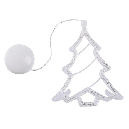 Battery-powered LED Christmas decorative light with suction cups in Santa Claus, elk, and snowman shapes