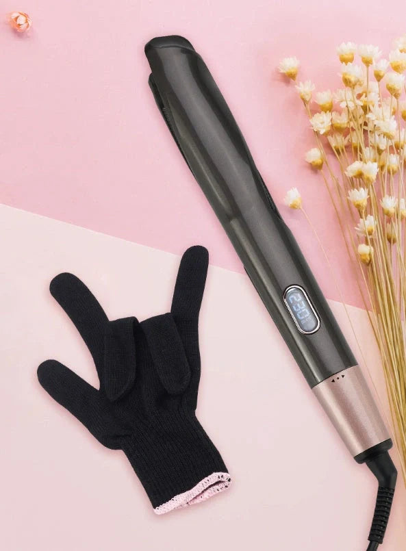 2-in-1 Professional Hair Straightener and Crimper with adjustable temperature and LCD screen