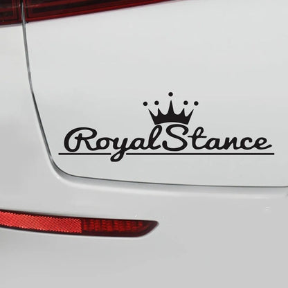 Reflective colourful crown-shaped vinyl car sticker for window or body decoration.