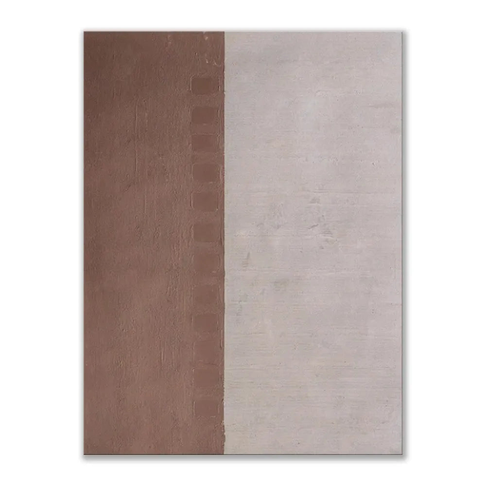 Handmade abstract oil painting on canvas in Morandi colours, rolled frameless wall art for living room or bedroom.