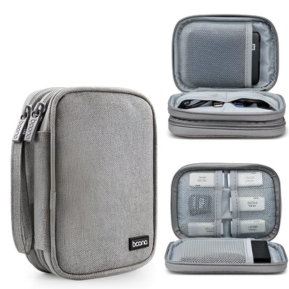 2.5-inch mobile hard disk protective Oxford cloth cover in grey and black colour options