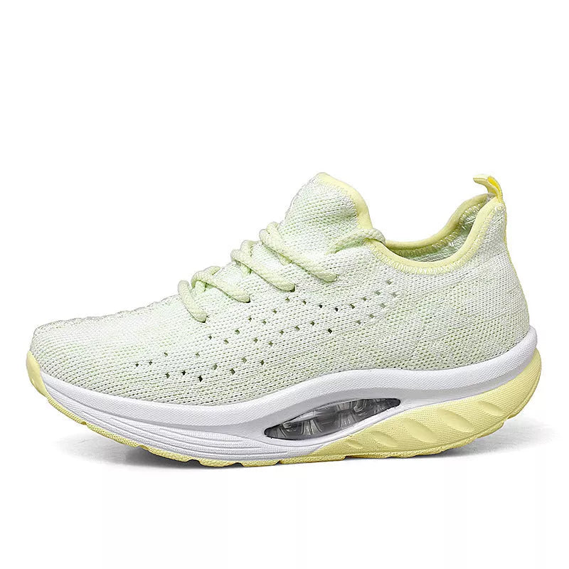 Women's breathable mesh sneakers with air cushion technology in various colors