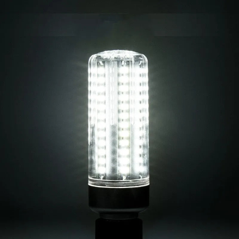 25W aluminium LED corn lamp with E27 base shown next to a tape measure indicating 160mm height