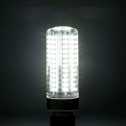 25W aluminium LED corn lamp with E27 base shown next to a tape measure indicating 160mm height