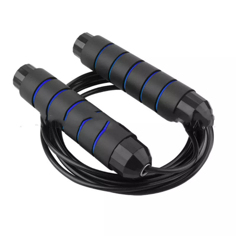 Student Sports Wire Skipping Rope in blue, black, red, and green colors