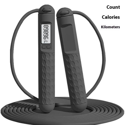 Fitness skipping rope with ball bearing mechanism and ABS plastic handles in adjustable 1.5m length