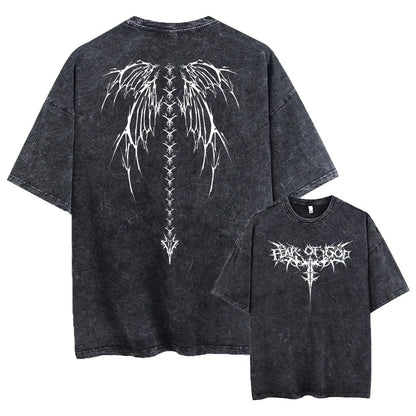 Oversized loose fit men's cotton t-shirt in a solid colour with drop shoulder sleeves.