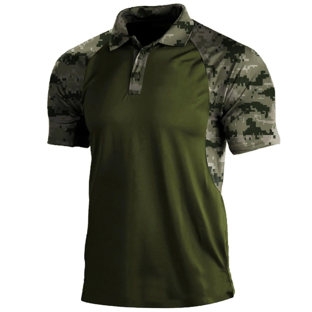 Men's striped short-sleeved polo shirt with lapel collar and zip front in polyester fibre, summer top in sizes S to XXXL