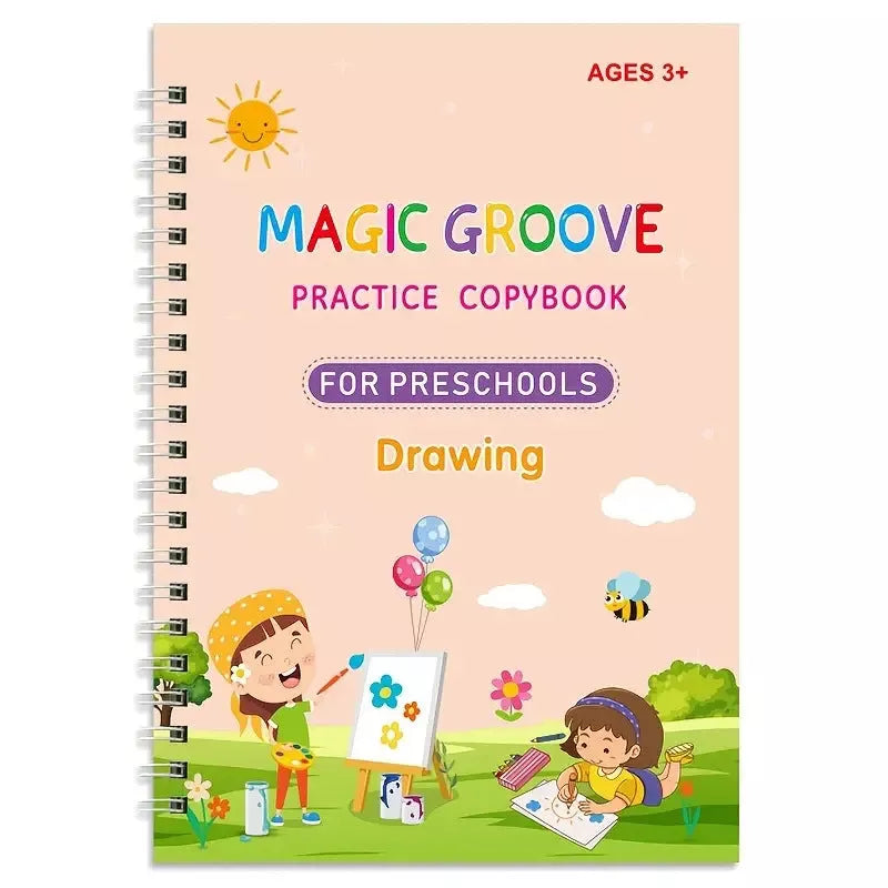 Groove Copybook Student Training Pen Control Magic Calligraphy Practice Board with practice books and accessories