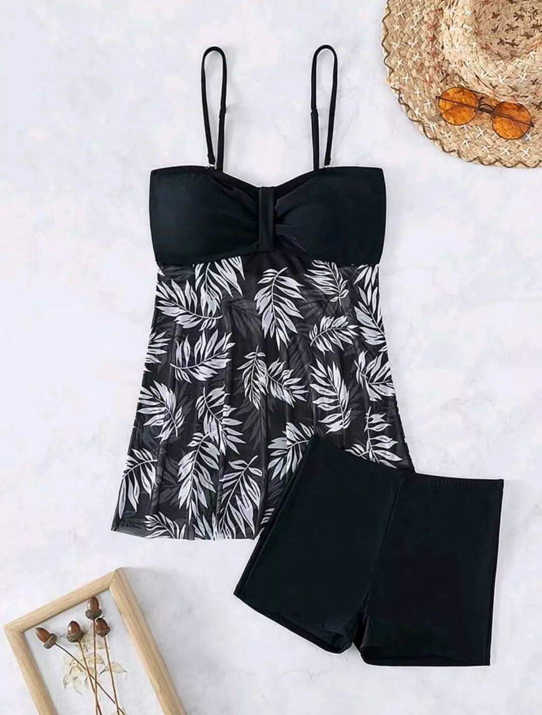 High waist mesh women's swimsuit in black, blue, and peacock green with quick-dry feature