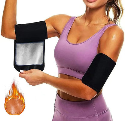 Adjustable arm sweatband in blue colour with binding strap for sports use