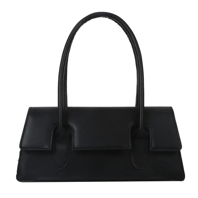Women's PU small square shoulder bag in street trend style with document compartment