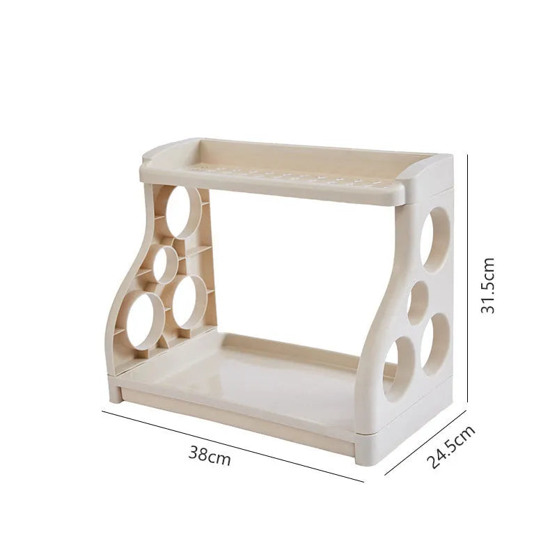 Foldable PP plastic kitchen storage shelving unit in multilayer design for organisation