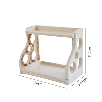 Foldable PP plastic kitchen storage shelving unit in multilayer design for organisation