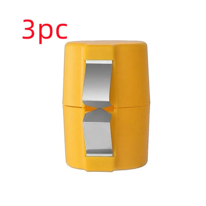 Vibrant coloured egg shell opener tool for clean cracking and beating in kitchen
