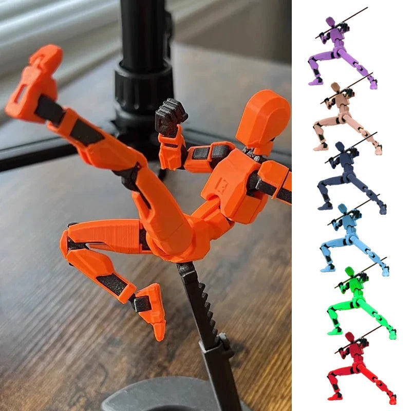 Versatile multi-jointed robotic action figure with customizable posing and design capabilities