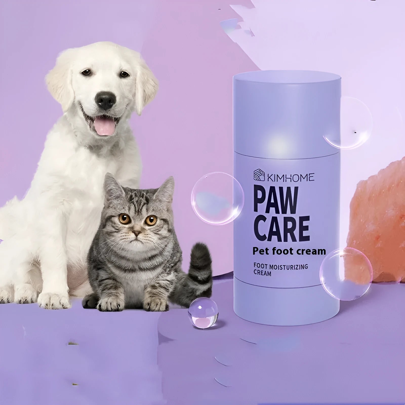 40g pet foot cream container with Brazil palm wax formula and claw balm for cat and dog paw care