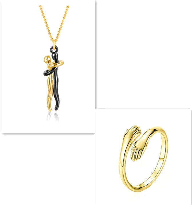 Stylish unisex love necklace with brass pendant in various color options, including rose gold, white black, black gold, and more.