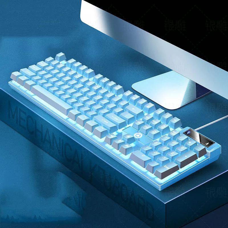 Wired computer keyboard in multiple colors for gaming and office use