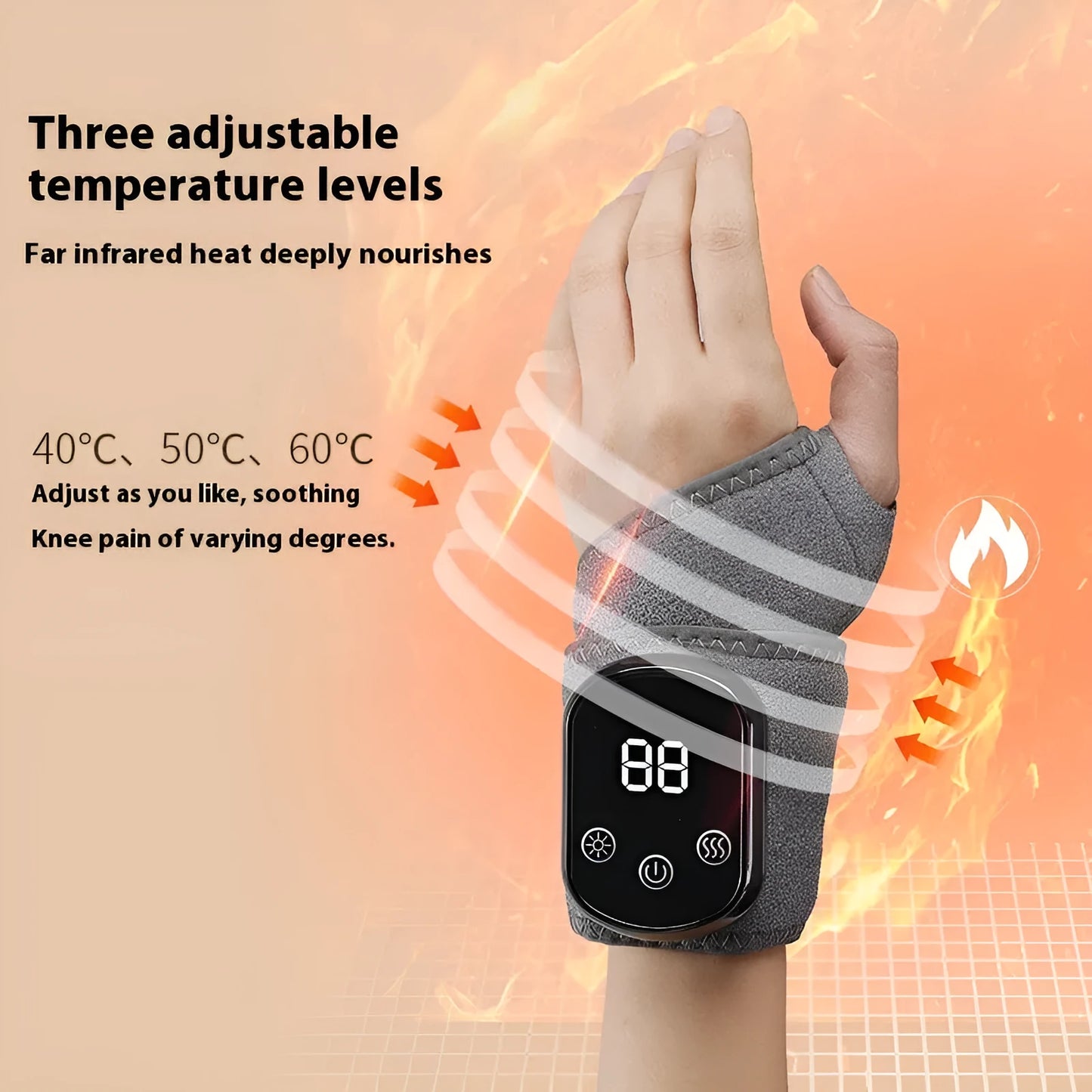 Rechargeable hand massager with timing function for wrist ankle knee neck therapy