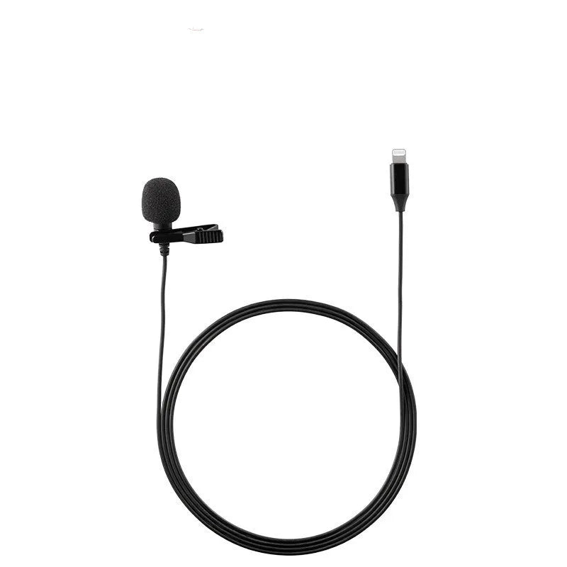 Wired lavalier lapel microphone with clip for clothing attachment and omni-directional audio capture