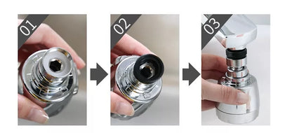 Faucet splash head filter with brass interface and ABS body for durable use