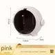 Cartoon wall-mounted no-drilling toothbrush holder in pink, white, and yellow for bathroom storage
