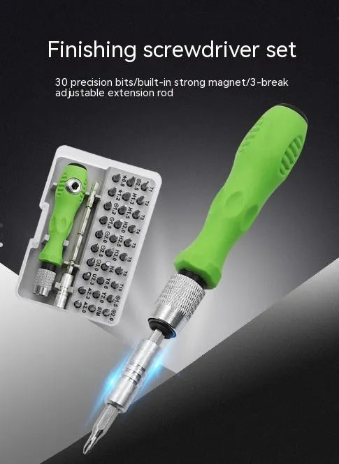 32-in-1 precision screwdriver set for mobile phone and electronics repair with multiple bits