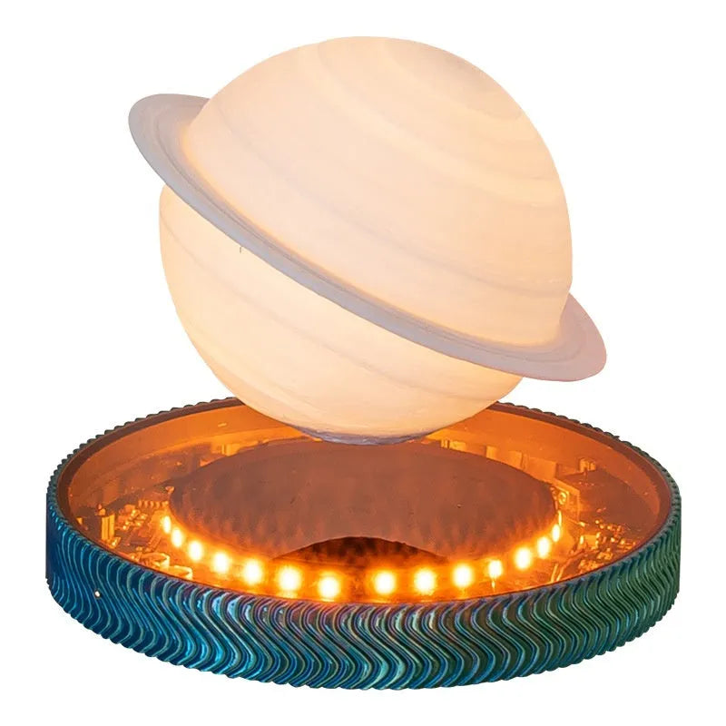 Magnetic suspension small night lamp in 3D-printed design with floating effect, UK plug