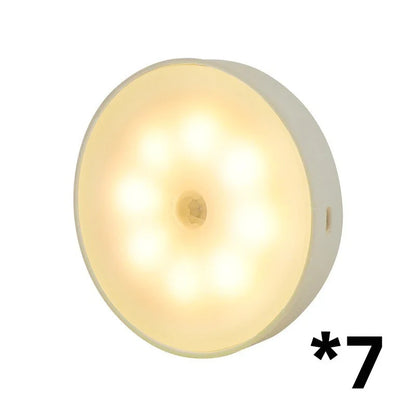 USB-powered motion-activated LED puck lights for cabinets, closets, and other small spaces