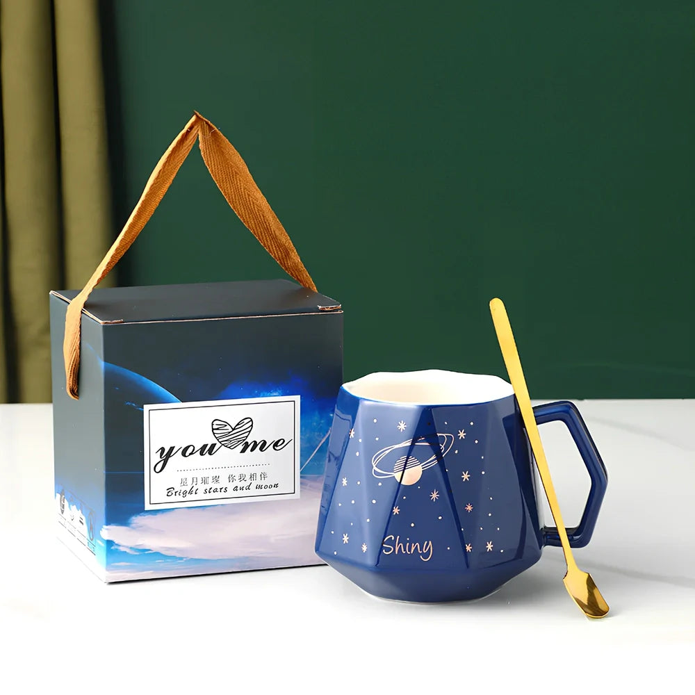 Ceramic promotional mug in seven colours with 330ml capacity and 9.5cm diameter