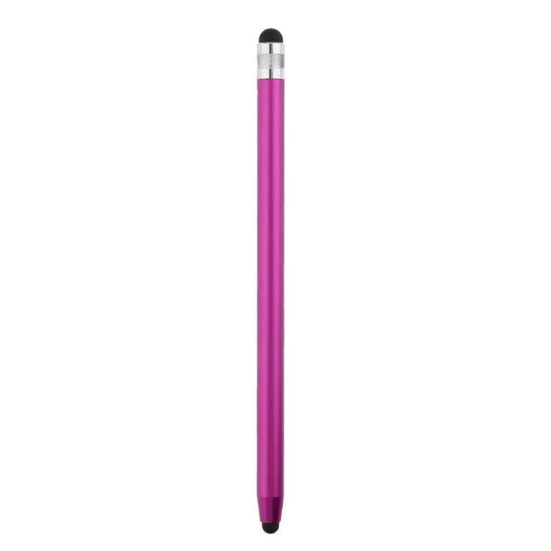 Painting pen with double pen tip design for touch screen devices, WK128 capacitive stylus compatible with mobile phones, iPad, tablets and PCs featuring 8mm diameter metal body in multiple colour options including black, silver, gold and rose gold