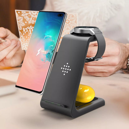 3-in-1 Fast Charging Station for Samsung Galaxy Watch and Buds, compact and efficient