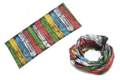 Polyester sports bandana for cycling and sun protection in various patterns