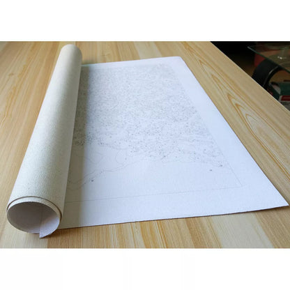 Digital Oil Painting DIY Kit for creating a frameless character couple on linen canvas