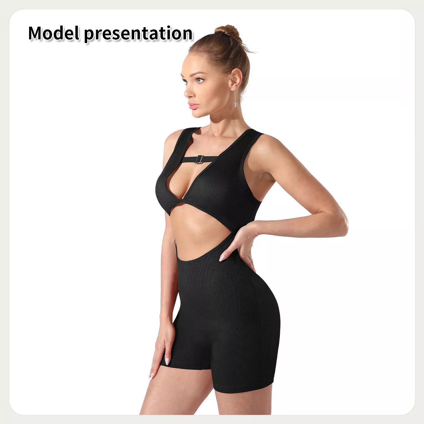 Black and Red Brown Bodysuit with Snap Closure for a sleek silhouette