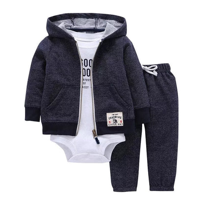 Infant cotton long sleeve hoodie with zipper closure in various colors
