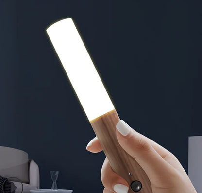 Induction night light with motion sensor and LED illumination measuring 80x43x210mm