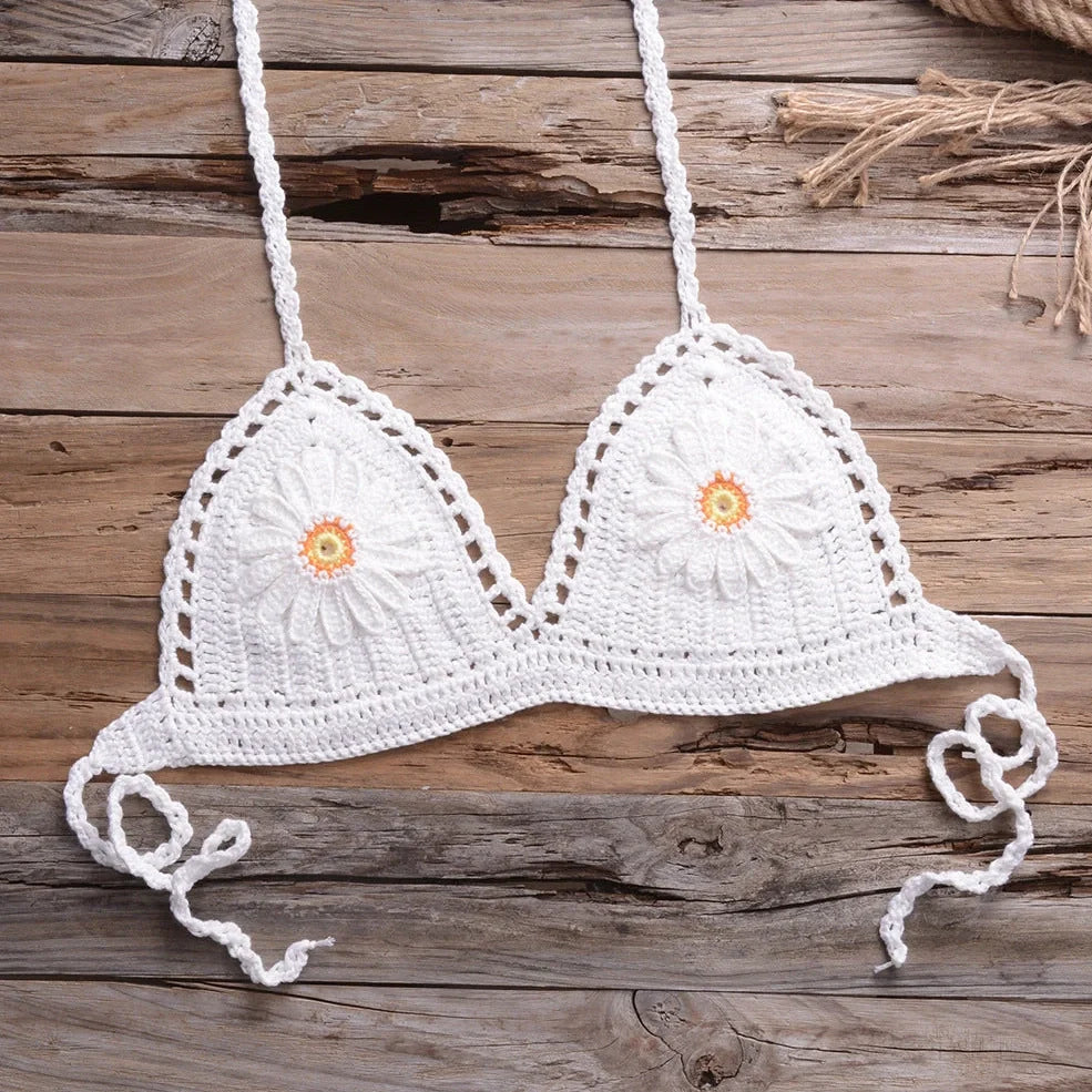 Two-piece bikini set in cotton-blend fabric with acrylic, showing jacket and pants in various colours like khaki and light blue