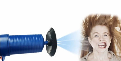 Haute Pression Air Drain Blaster tool with four rubber suckers for clearing blocked toilets, sinks, and showers