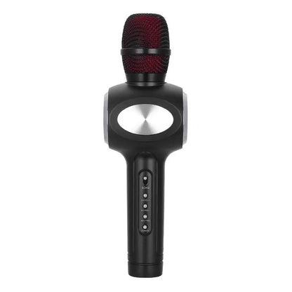 Yaerjia E108 wireless mobile microphone in black, gold, or pink colour with capacitive pickup and 5W speaker output